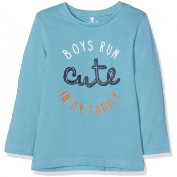 NAME IT Nbmnaka LS Top, Camisa Manga Larga para Bebés, Turquesa