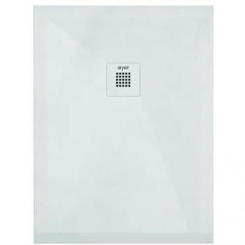 Plato de ducha ONDEE NOLA 3 - 100x90x3cm - Resina - Blanco - Cortable y Antideslizante Nivel 2