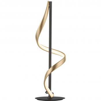 Lámpara de mesa Q-Swing LED inteligente Paul Neuhaus, antracita y latón, 10.5W, 1235lm, compatible con Alexa y control remoto