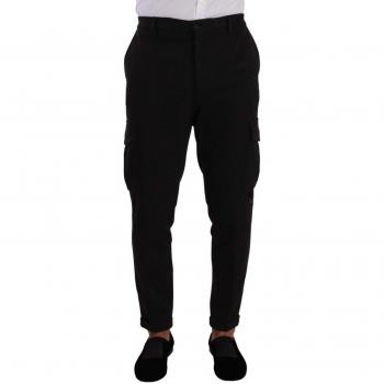 Dolce & Gabbana Black Viscose Cargo Skinny Trouser Pants - IT54 | XL, Slim-fit, Male, Size: 2XL