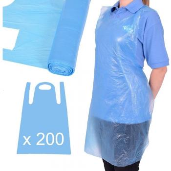 Disposable Apron Roll 27x40 Pack of 200 - Blue
