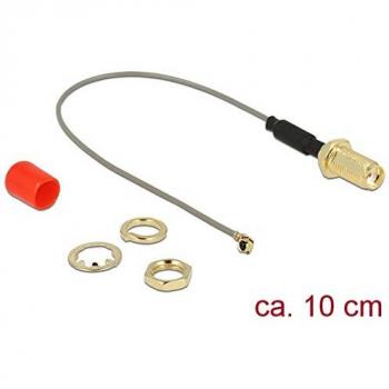 Cable de antena SMA hembra para montaje en panel con núcleo de ferrita - 10 cm