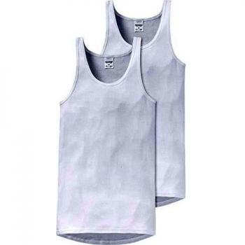 Camisetas interiores para hombre Schiesser 2 piezas, algodón Feinripp, color blanco, talla L