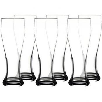 Set de 6 vasos de cerveza Weizenbier y Pils, 665 ml, transparente, 8.4x23.4 cm (ØxH)
