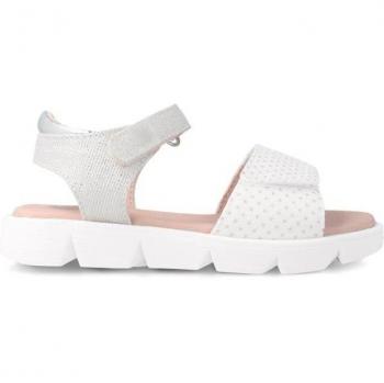Sandalias Garvalín en color blanco para niña con doble velcro