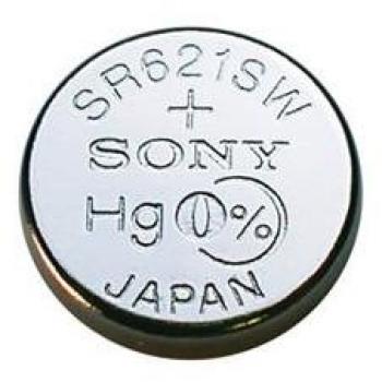 Sony SR621SWN-PB - Pila de botón para reloj, 1.55 V, 23 mAh, óxido de plata