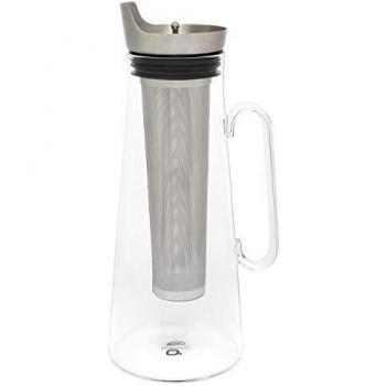 Bredemeijer 165003 Tetera para Hielo Vidrio con Filtro de Acero Inoxidable, 1.2 l, Transparente