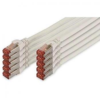 DIGITUS Professional Cat 6 S-FTP Patch Cable/Cable de Red, LSZH, Cobre, AWG 27/7 Blanco Weiß 5 m