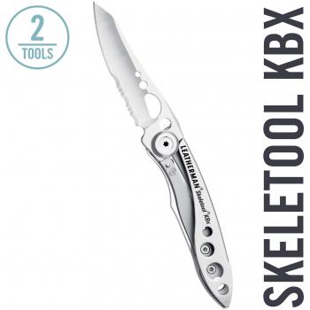 Leatherman Skeletool KBx Multi-Tool, Stainless Steel, Partially Serrated Pocket Knife