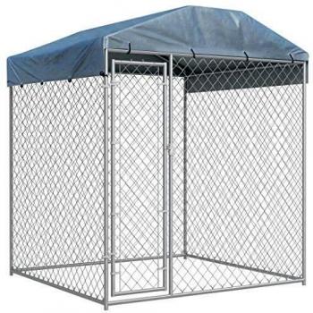vidaXL Perrera de exterior con toldo 2x2x2,1 m