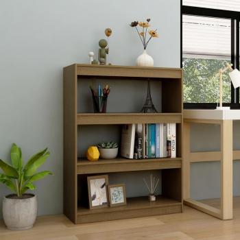 Estantería divisor de espacios Librería Ámbar 100x30x103 cm en Pino Massello color marrón miel