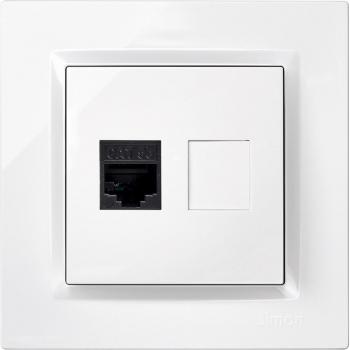 SIMON Serie 10 Toma de Red Ethernet RJ45 Categoría 5e para Empotrar, Color Blanco