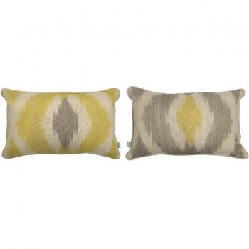 NAF NAF - 2 Fundas de cojín de decoración FORMENTERA 30x50 cm 85% algodón 15% lino. Fabricado en España