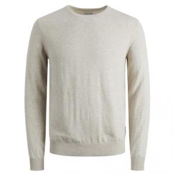 Suéter de Punto Jack & Jones Emil Knit Cuello Redondo Noos, Color Avena, Talla XS