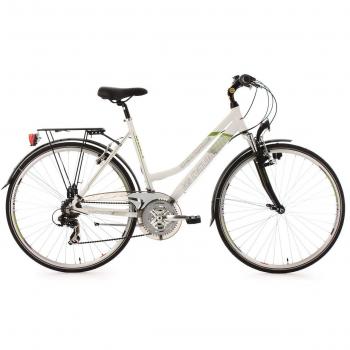 KS Cycling 131T - Bicicleta para mujer, color blanco, ruedas 28, cuadro 48 cm