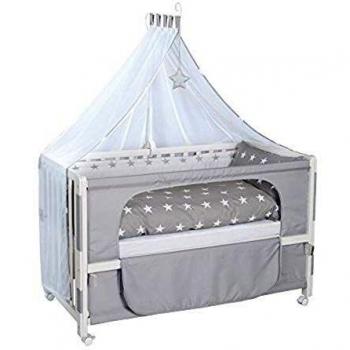 ROBA Cama supletoria, sueño seguro Dormitorio, 60 x 120 cm 'Little Stars', cama supletoria, natural