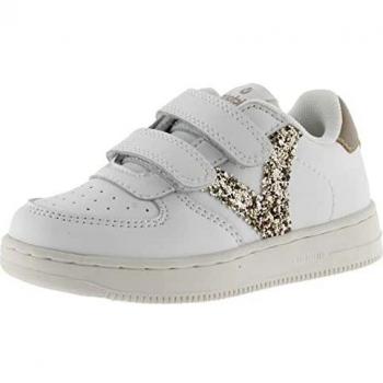 Zapatillas deportivas Victoria Tiempo de efecto piel con piezas fantasía en contraste y tiras adherentes