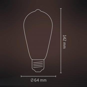 Bombilla LED inteligente E27 RGB ST64 4.9W 280lm 1800K