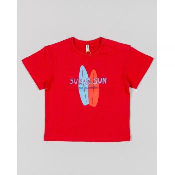 Camiseta de bebé niño de manga corta con dibujo frontal