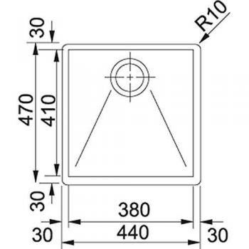 Franke planar zero - Fregadero ppx-210-44 inoxidable