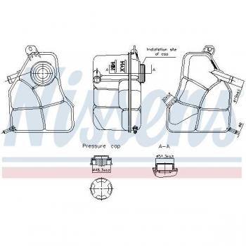 Vaso de expansión refrigerante NISSENS 996308 para FORD Fiesta y Fusion