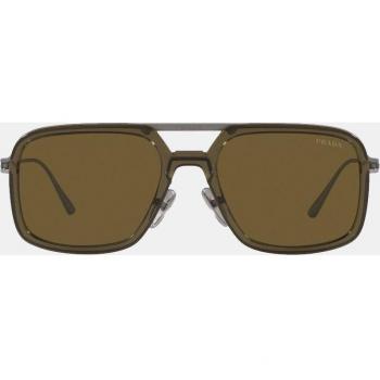 Prada PR 57ZS Asian Fit 18F01T Men's Sunglasses Green Size 55