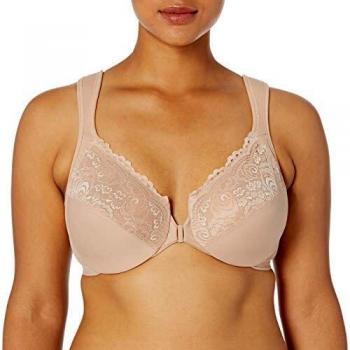 Glamorise Front-Close Wonderwire Bra - Tan Color, Women's Underwire Bra 46-C