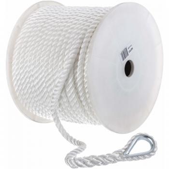 Seachoice 50-40751 Cabo Amarre Nylon, 3 Filamentos, 13 mm x 61 M