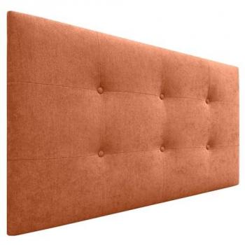 Cabecero Acolchado Capitone 8cm Grosor Tapizado en Tela Acualine Naranja para Camas 80/90/105 cm