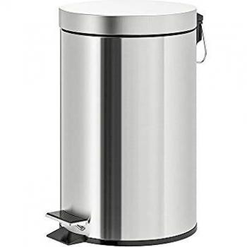Papelera con pedal acero inoxidable brillo 12 l 400x250x300 mm