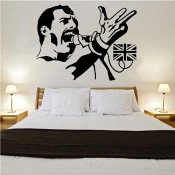 Camiseta de manga Kanvas 60 x 79 cm tamaño grande  Freddy Mercury diseño de 5,08 cm adhesivo decorativo para pared, Yellow_Parent, marrón, 120 x 158 cm X-Large