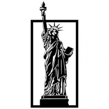 Estatua de la Libertad 2 en Metal Negro - EPIKASA - 36x0,15x80 cm