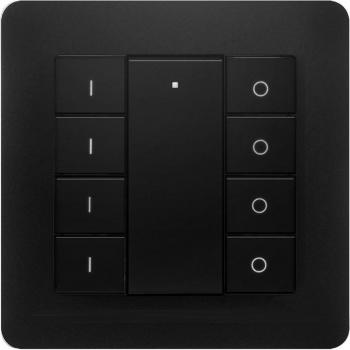 Interruptor Zigbee Inalámbrico Universal Negro con Control de 4 Grupos