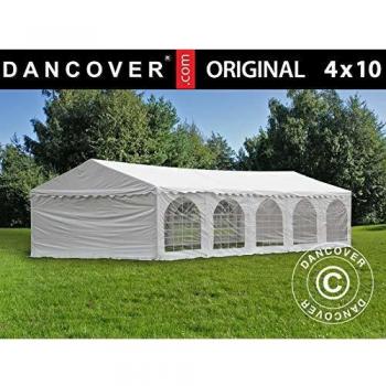 Carpa para Fiestas DANCOVER Original 4x10m PVC Blanca
