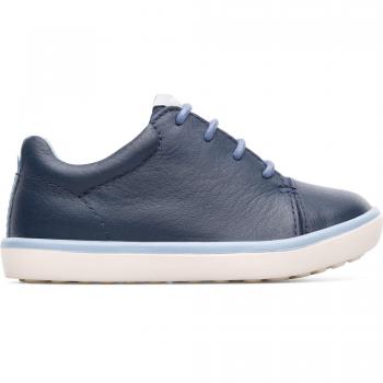 CAMPER Pursuit - Blue Smooth Leather Sneakers, Size 7