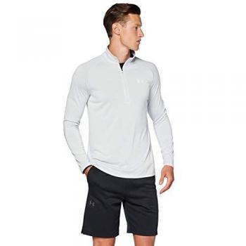 Under Armour Tech 2.0 1/2 Zip Long Sleeve Shirt - Halo Gray/White - Size: XXL
