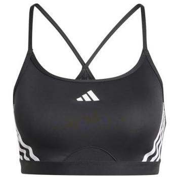 Sujetador deportivo de fitness adidas essentials aeroreact 3 band, soporte ligero, color negro/blanco, talla XS/AB