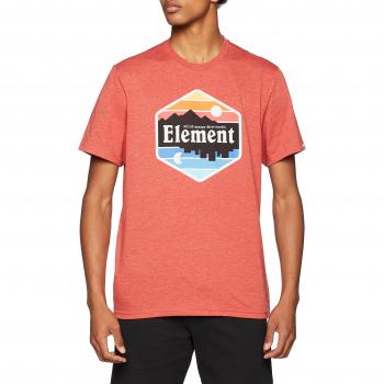 Element Dusk SS Camiseta, Hombre, Rojo