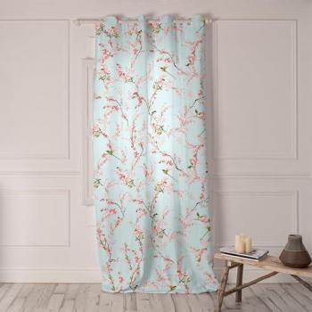 Cortina Chinoiserie Multicolor 140x300 cm, 100% Poliéster, Fabricada en España