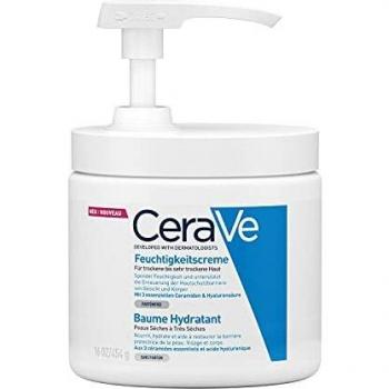 CeraVe Moisturising Cream for Body and Face with Pump Dispenser Cream for Dry to Very Dry Skin with Hyaluronic and 3 Essential Ceramides 454 g