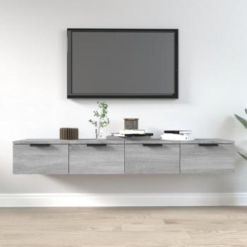 Muebles colgantes 2 piezas Sonoma gris 68x30x20 cm madera multicapa