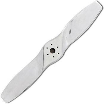 vidaXL Hélice de aeronave material aluminio decorativa para pared 117cm color Plateado