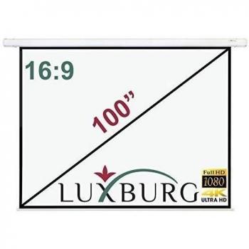 Luxburg Full HD 3D - Pantalla de proyección motorizada eléctrica con Mando a Distancia 100 16:9-221x125cm Abalorio de Cristal.