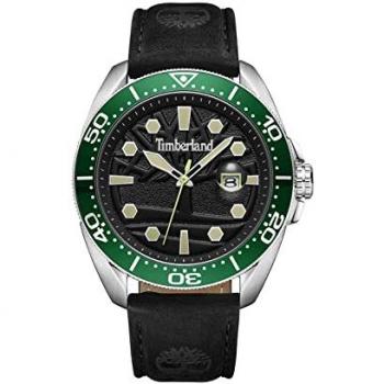 Reloj Timberland Carrigan TDWGB2230603 Analógico Unisex Esfera Negra Correa de Cuero Acero 5 ATM