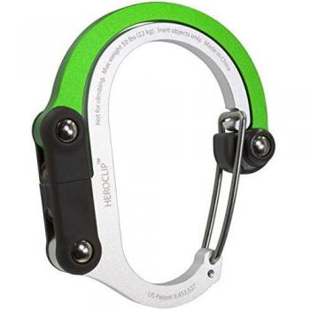 HEROCLIP 3 en 1 con Gancho Giratorio Plegable Clip Fuerte para Acampar, Viaje, Herramienta de Aventura, Accesorio Deportivo, artilugio de organización, Ganchos Carrito Bebé