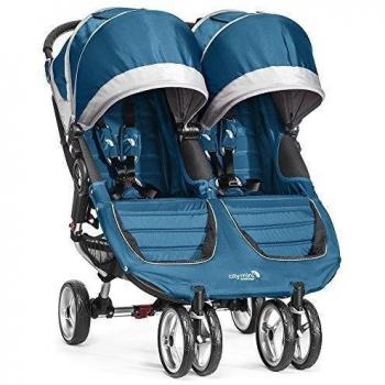 Baby Jogger City Mini Gemelar - Silla de paseo, color turquesa / gris