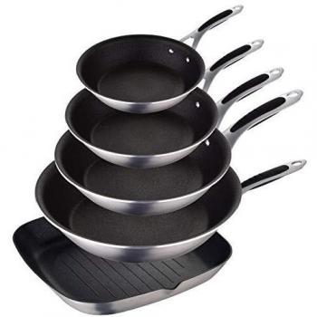 MasterPro Gravity: Set de Sartenes Ø16 Ø20 Ø24 Ø28 y asador 28x28 cm