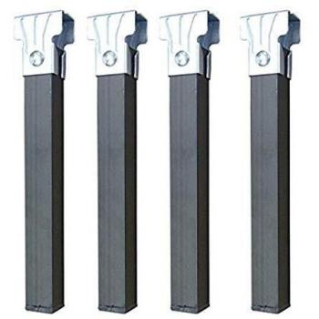 Patas de Acero para Cama/Somier Color Negro 30 cm - Paquete de 4 Unidades