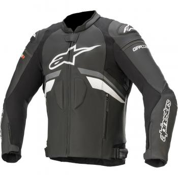 Chaqueta de cuero Alpinestars Faster V2 para motocicleta - Negro (54)