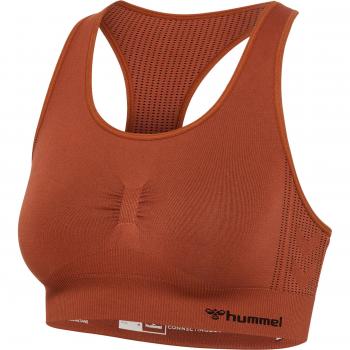 Hummel Shaping Seamless Sports Bra for Women in Orange